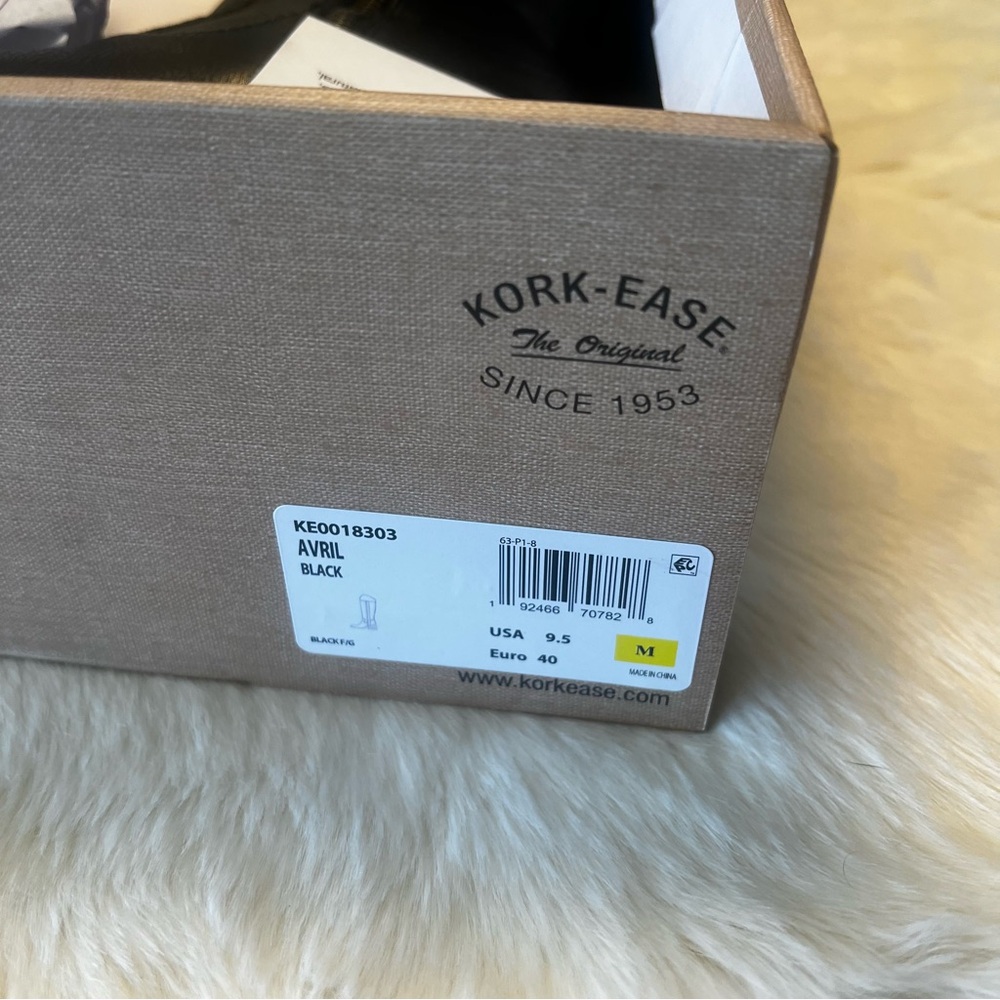 NIB Kork Ease knee- high leather Avril boot in black - Picture 8 of 9